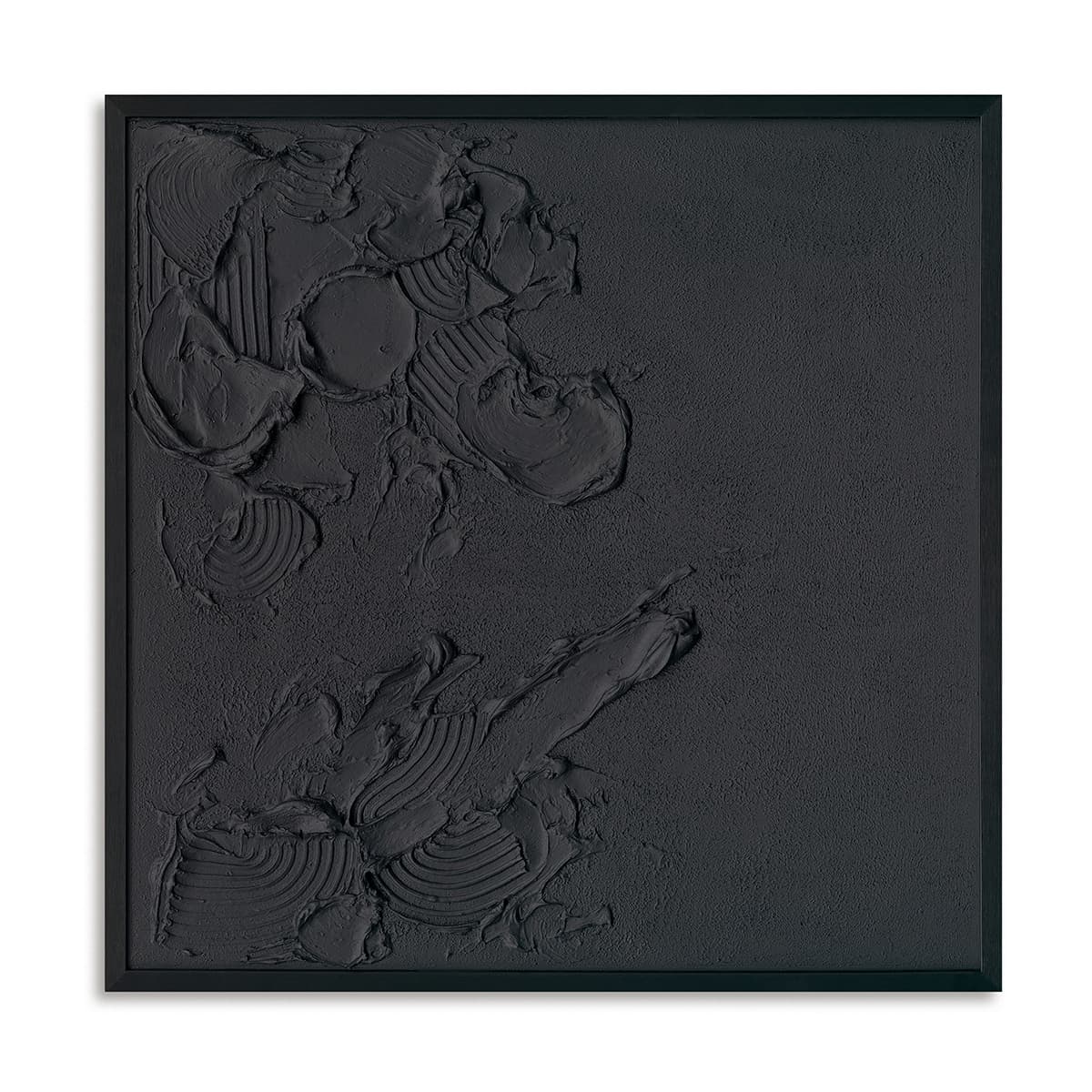 Handmade Abstract Wall Art – Black and White Textured Modern Painting