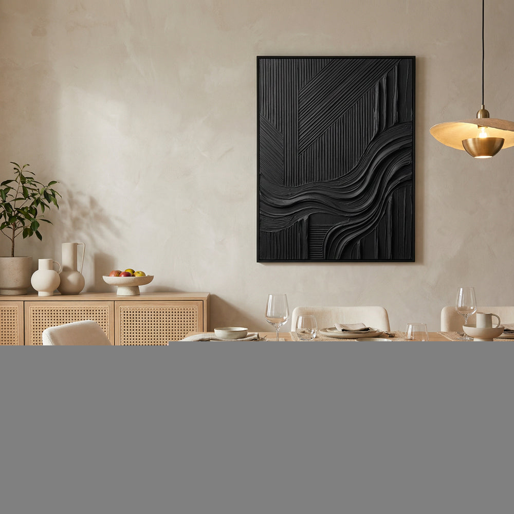 Silent Geometry – Contemporary Abstract Textured Hand-Painted Oil Painting Wall Art