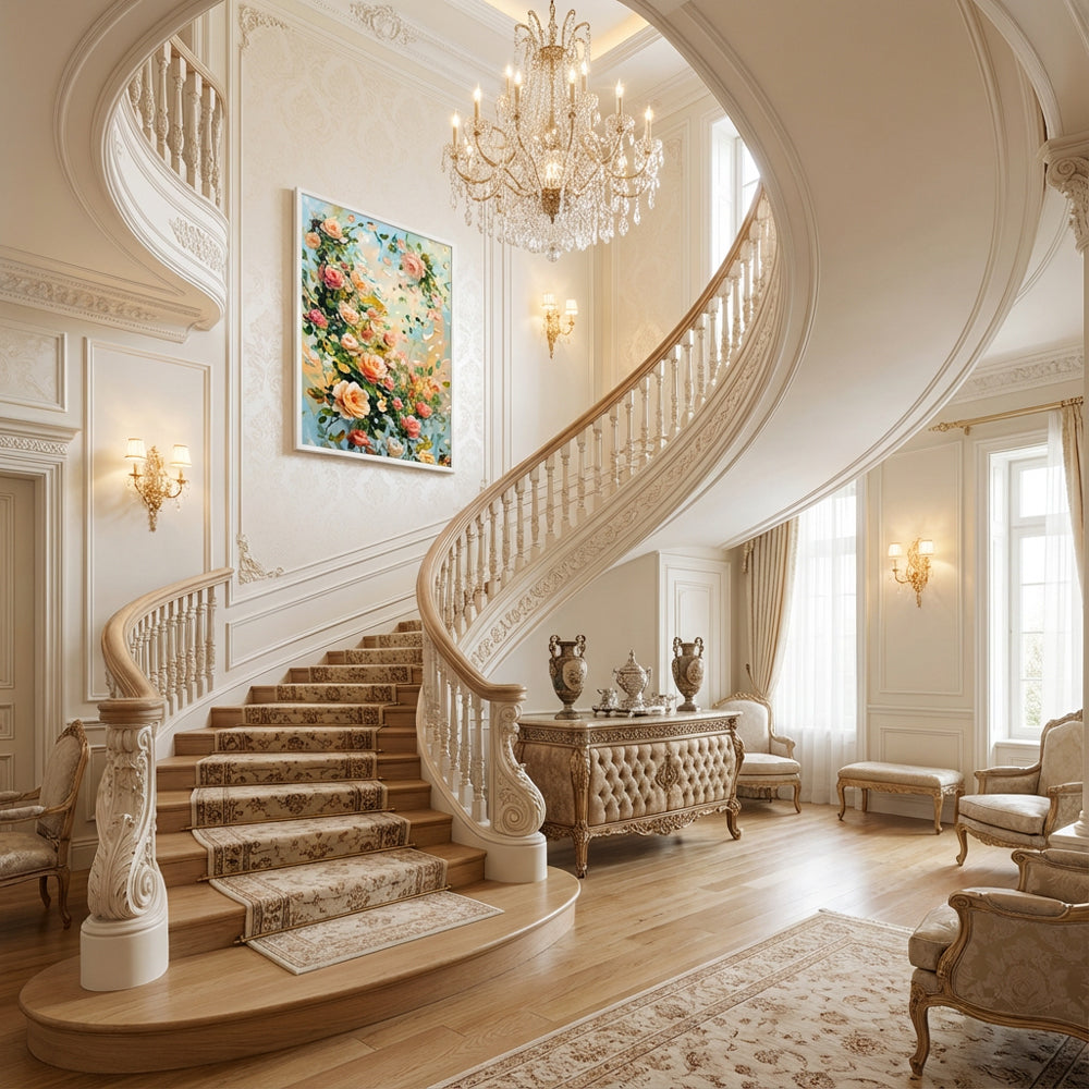 Blooming Whispers of Spring – Impressionist Floral Garden Oil-Style Artwork original oil painting