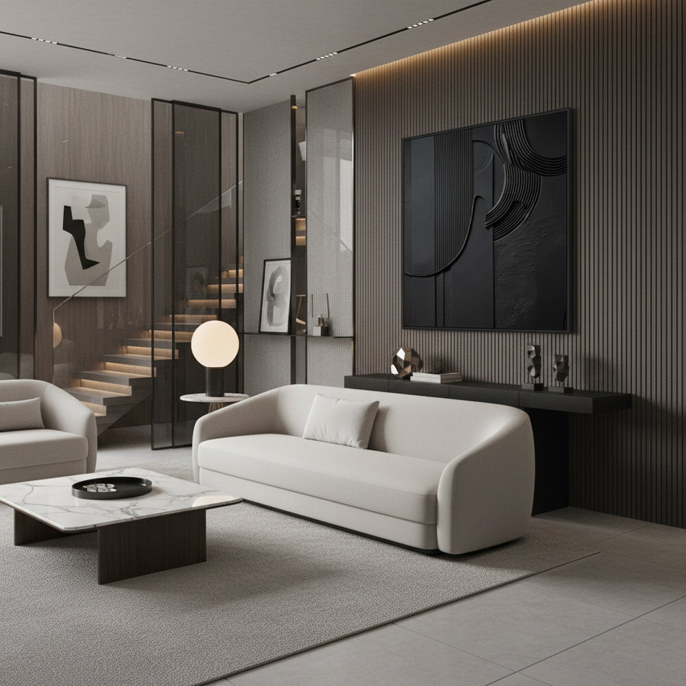 Obsidian Flow Handmade Painting-square canvas