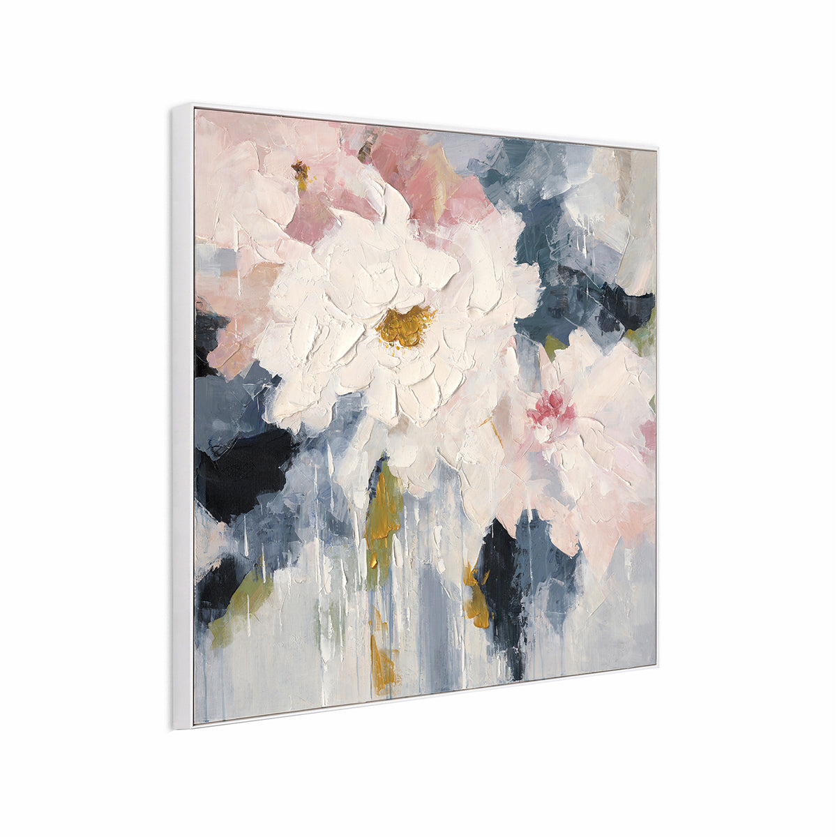 Abstract Floral Wall Art Hand-painted Texture Canvas Modern Minimalist Style Home Decoration