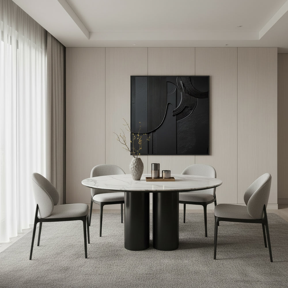 Obsidian Flow Handmade Painting-square canvas