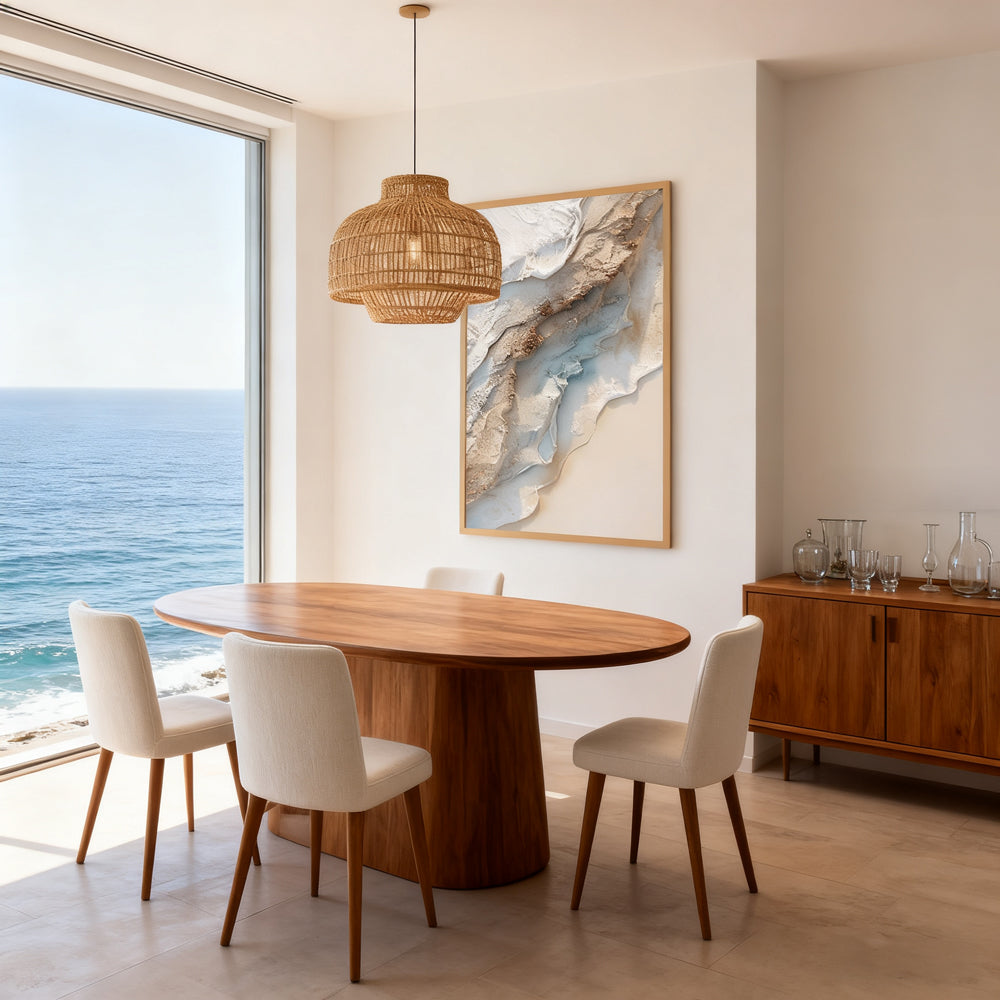 Aerial Sandscape Serenity – Contemporary Textured Hand-Painted Oil Wall Art