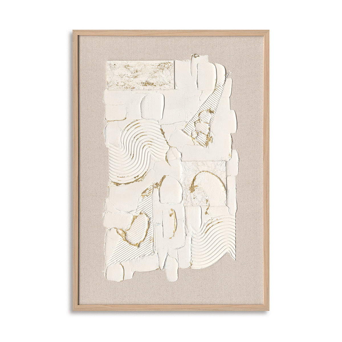 Wabi-sabi handmade series, textured layers with golden accents, creating serene natural elegance.