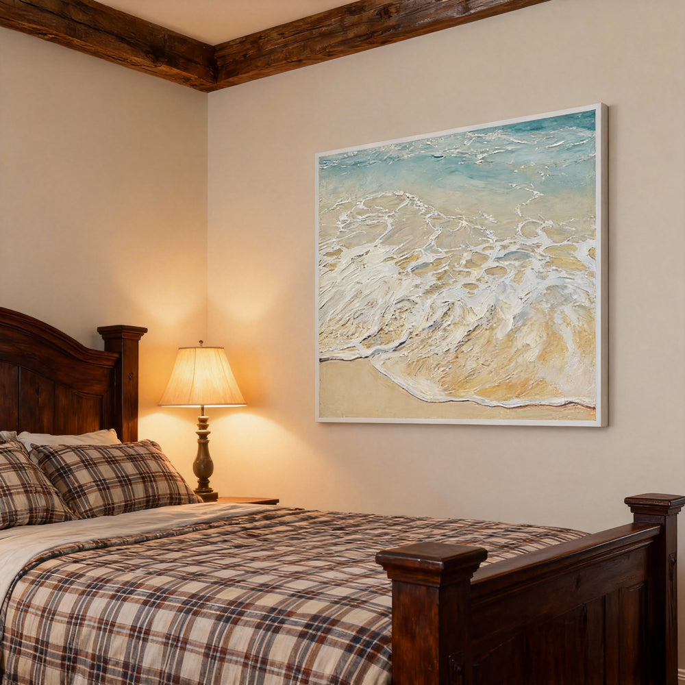 Whisper of Waves – Contemporary Seascape Style Handmade Oil Painting Wall Art