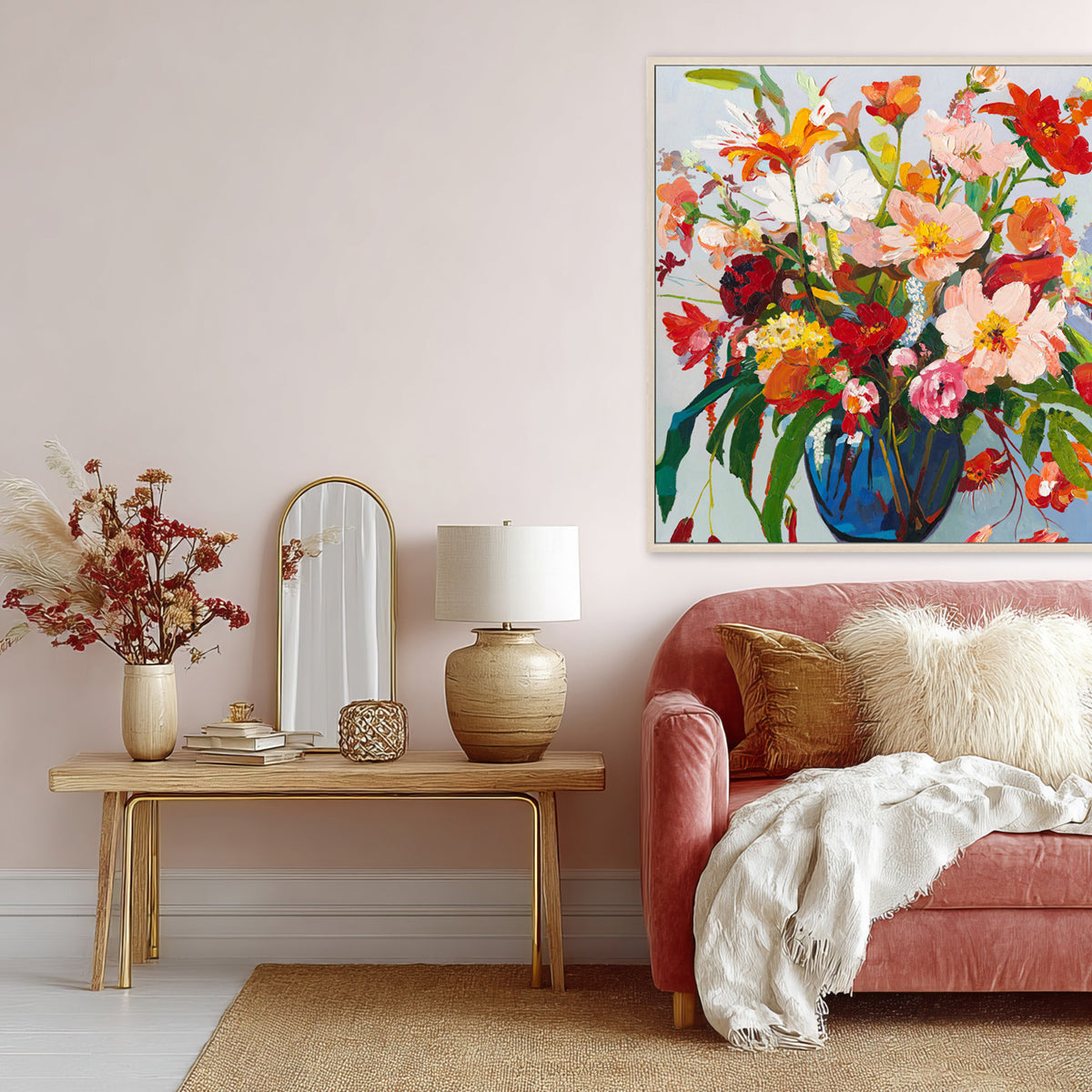 Hand-Painted Floral Symphony Impressionist Flower Art