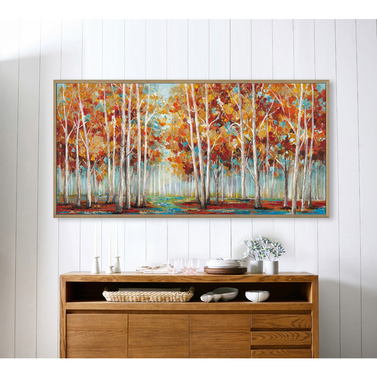 Golden Forest Symphony Handcrafted Painting
