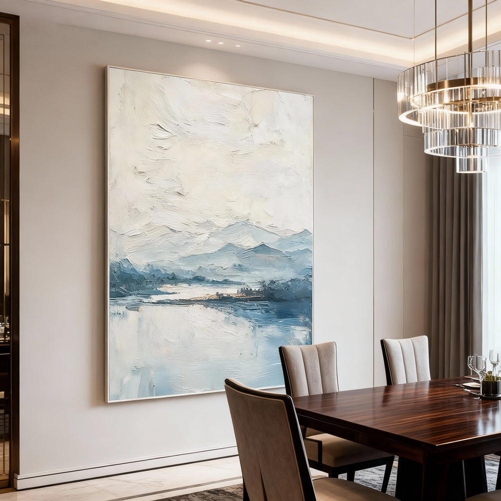 Serene Mountain Landscape – Handcrafted Oil Painting