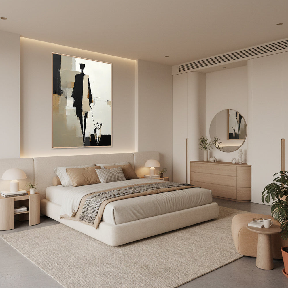 Handcrafted Painting Silent Stroll A Handmade Abstract Journey