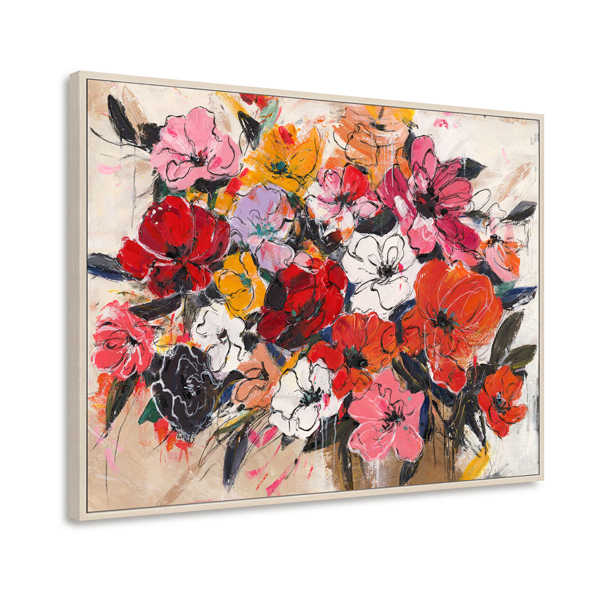Handcrafted Painting Spring in Full Bloom Bold Floral Art