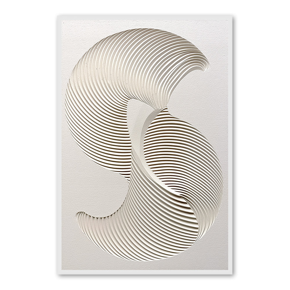 Abstract Wave Sculpture - Handcrafted Wall Art, Paper Art, Unique Art Piece