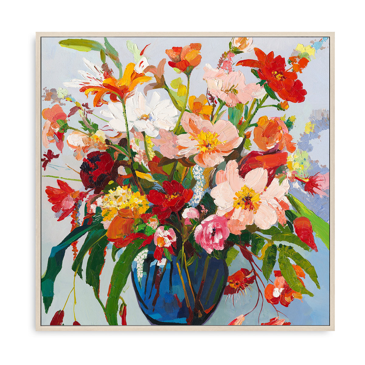 Hand-Painted Floral Symphony Impressionist Flower Art