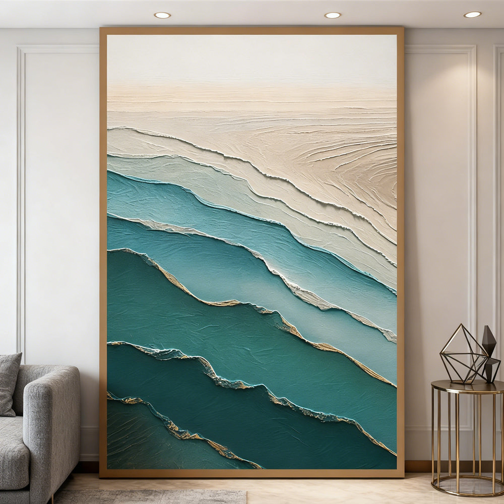 Tides of Serenity – Abstract Texture Style Wall Art