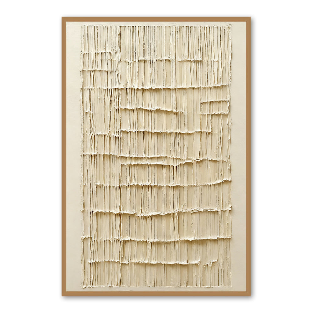 Textured Linear Pattern Painting – Minimalist Abstract Style