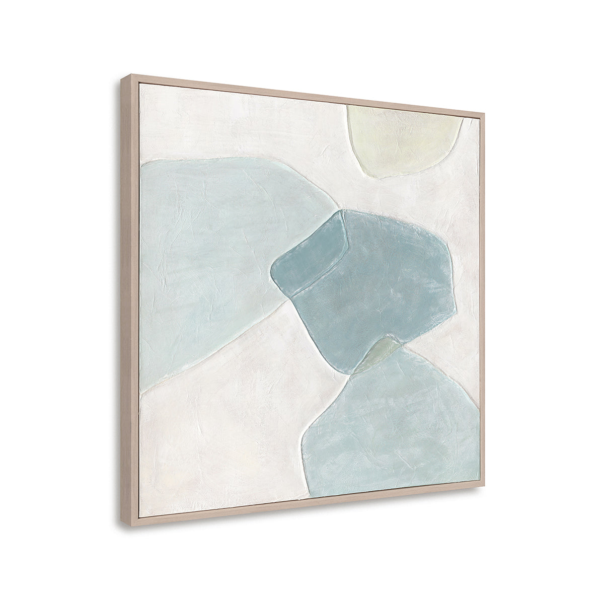 Soft aqua tones and abstract forms bring calm, balance, and timeless sophistication