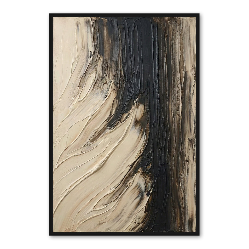 Earthbound Currents – Abstract Textured Organic Flow Oil-Style Artwork Handcrafted Oil Painting