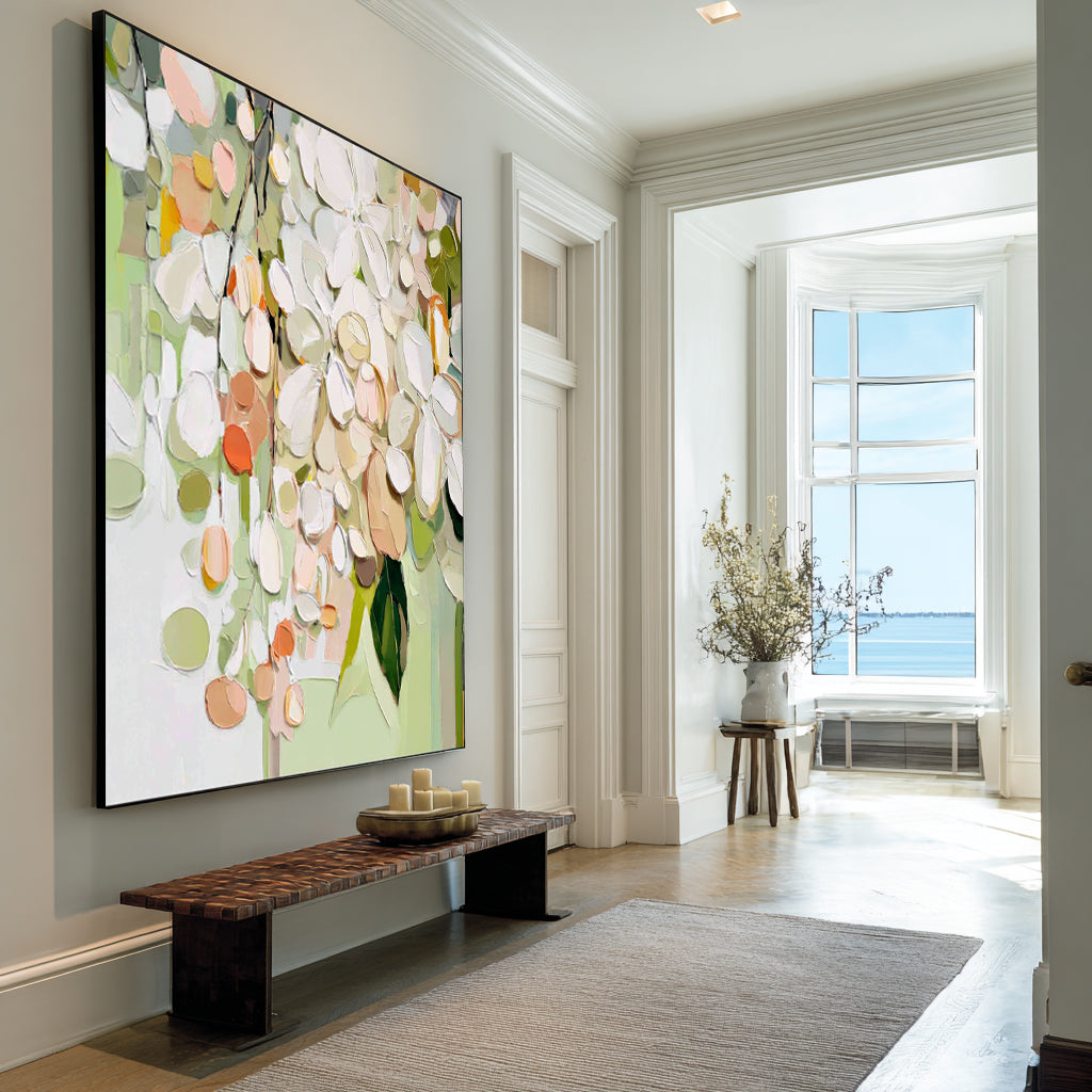 Blossoms in Soft Light Handcrafted Painting