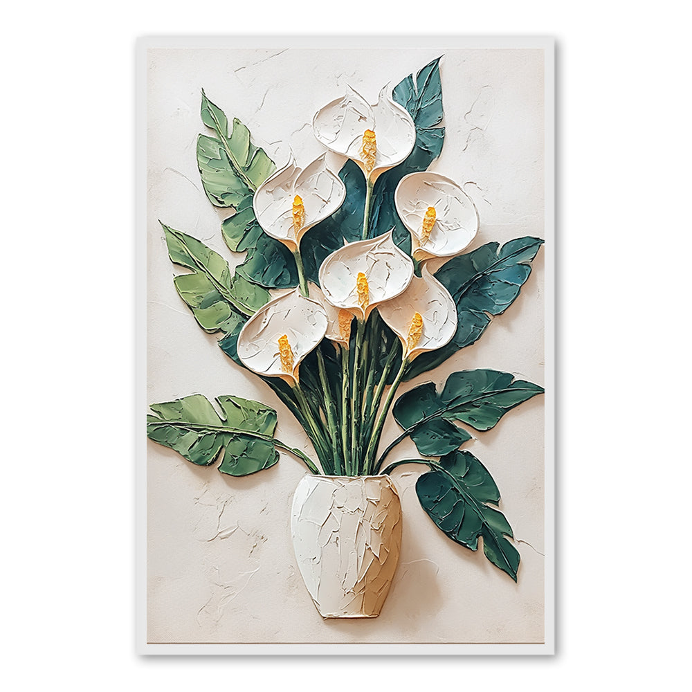 Elegant Calla Lily – Handcrafted Floral Impressionistic Oil Painting