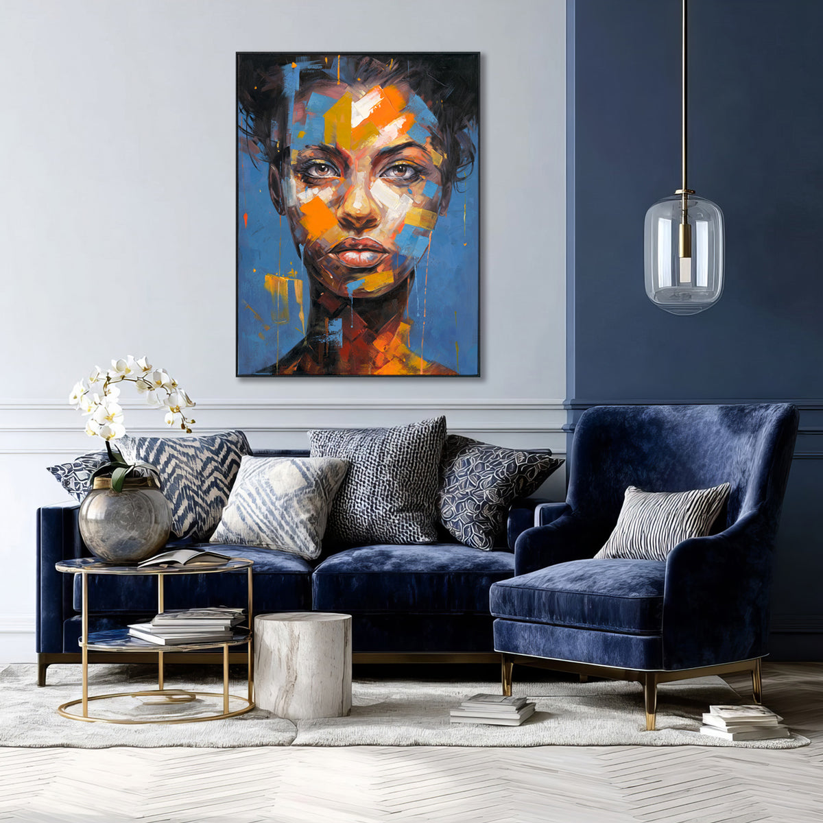 Fragmented Beauty Handcrafted Oil Painting