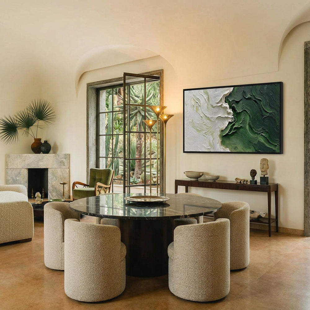 Serpentine Forests Handcrafted Painting-Horizontal Orientation