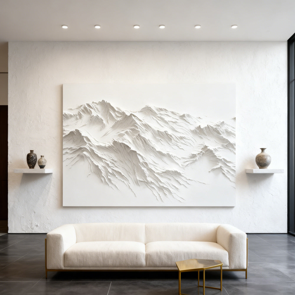 Mountain Landscape Paper Relief Art, 3D Wall Art, Handcrafted Mountain Design