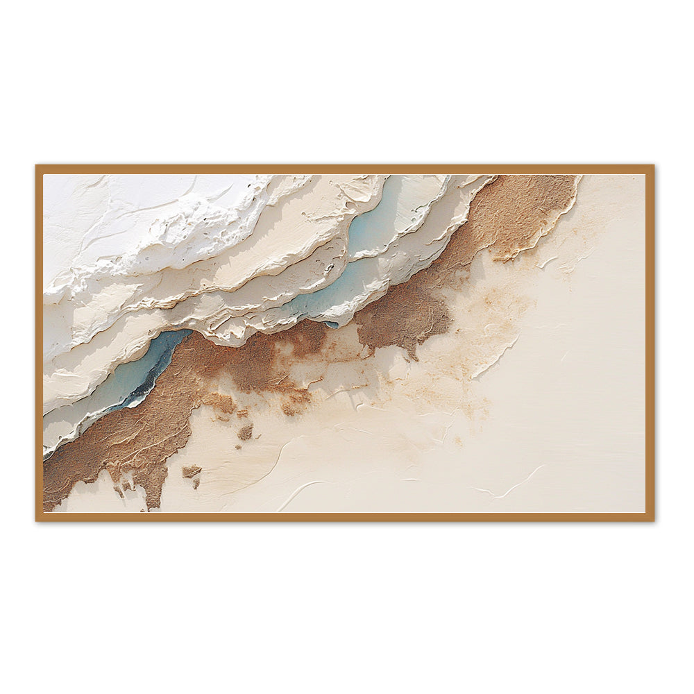 Ocean Crest Layers – Modern Abstract Textured Hand-Painted Oil Wall Art