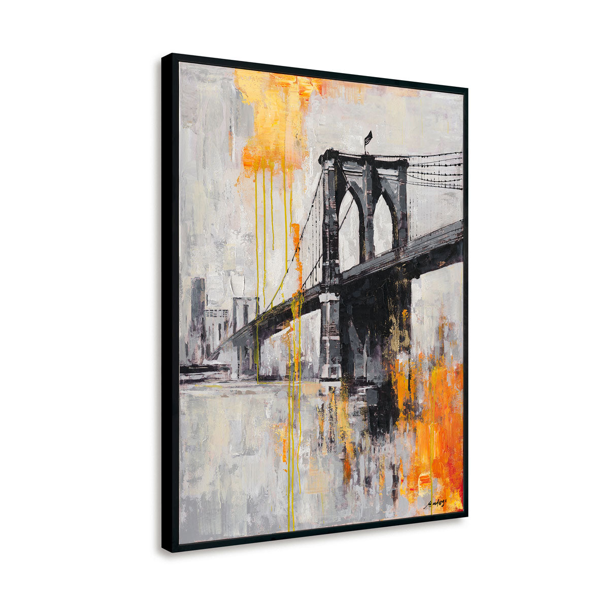 Handcrafted Painting Bridge in Flames