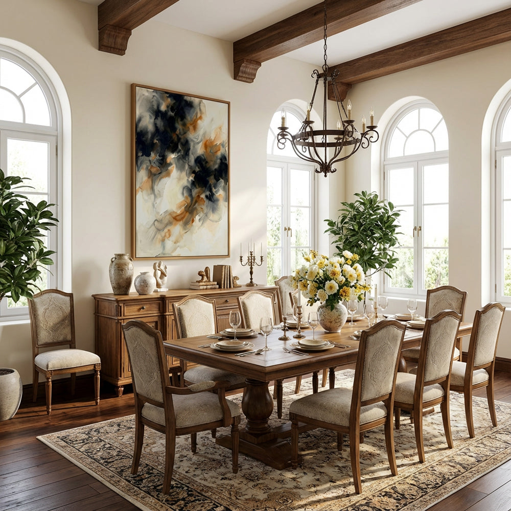 Ethereal Drift | Modern Abstract Ink-Wash Style Hand-Painted Oil Painting Wall Art