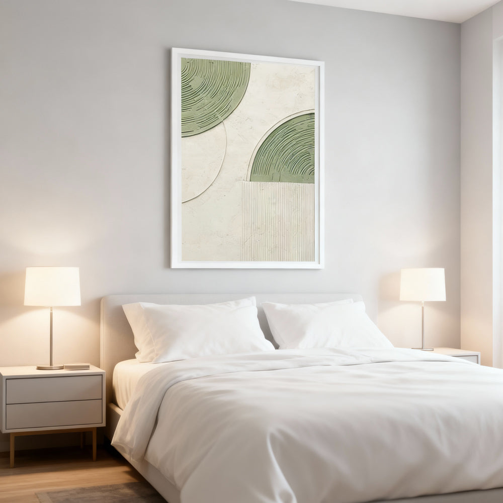 Geometric Circles – Textured Abstract Handcrafted Oil Painting – Modern Wall Art