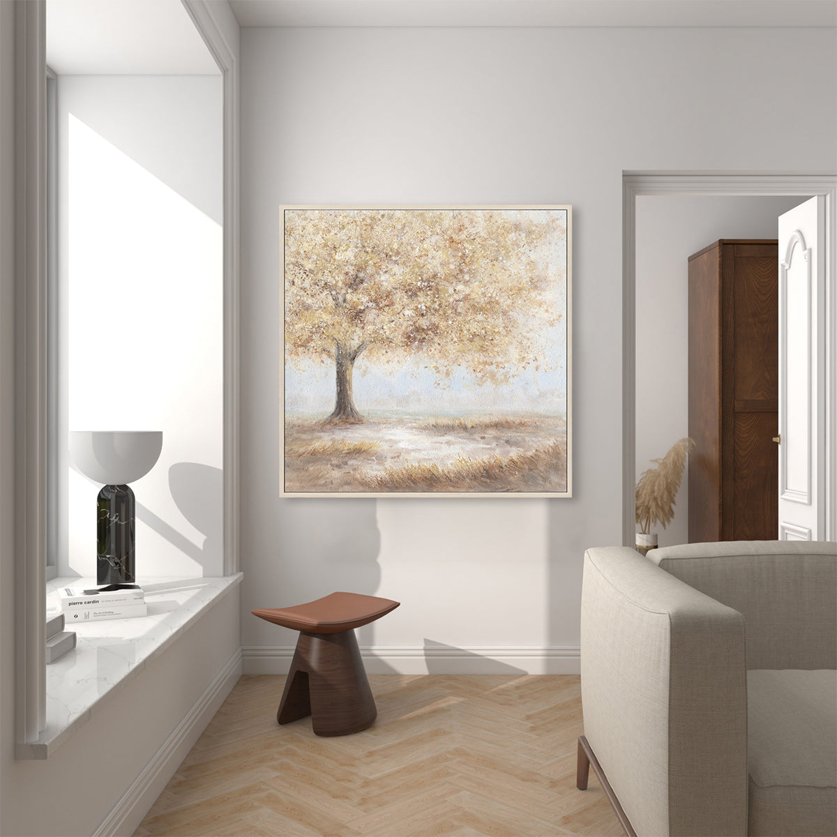 Hand-Painted Wall Art Golden Tree of Life