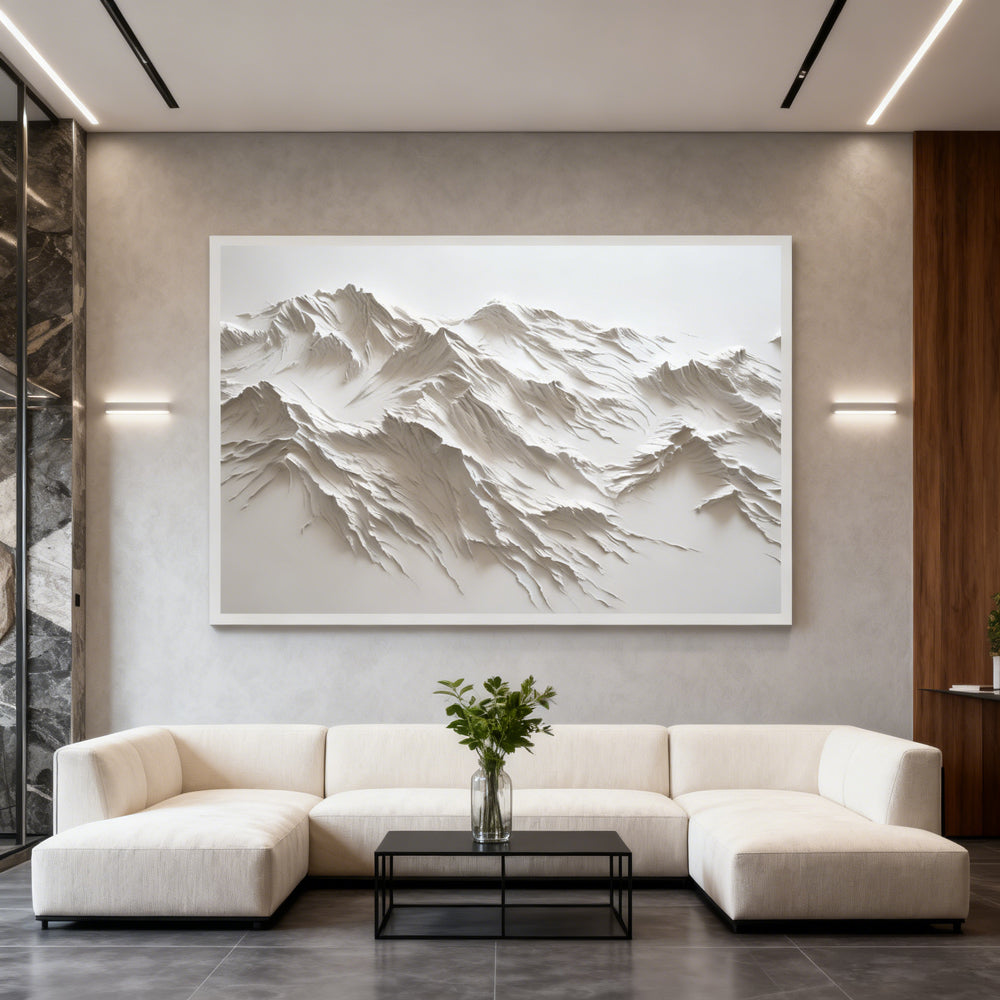 Mountain Landscape Paper Relief Art, 3D Wall Art, Handcrafted Mountain Design