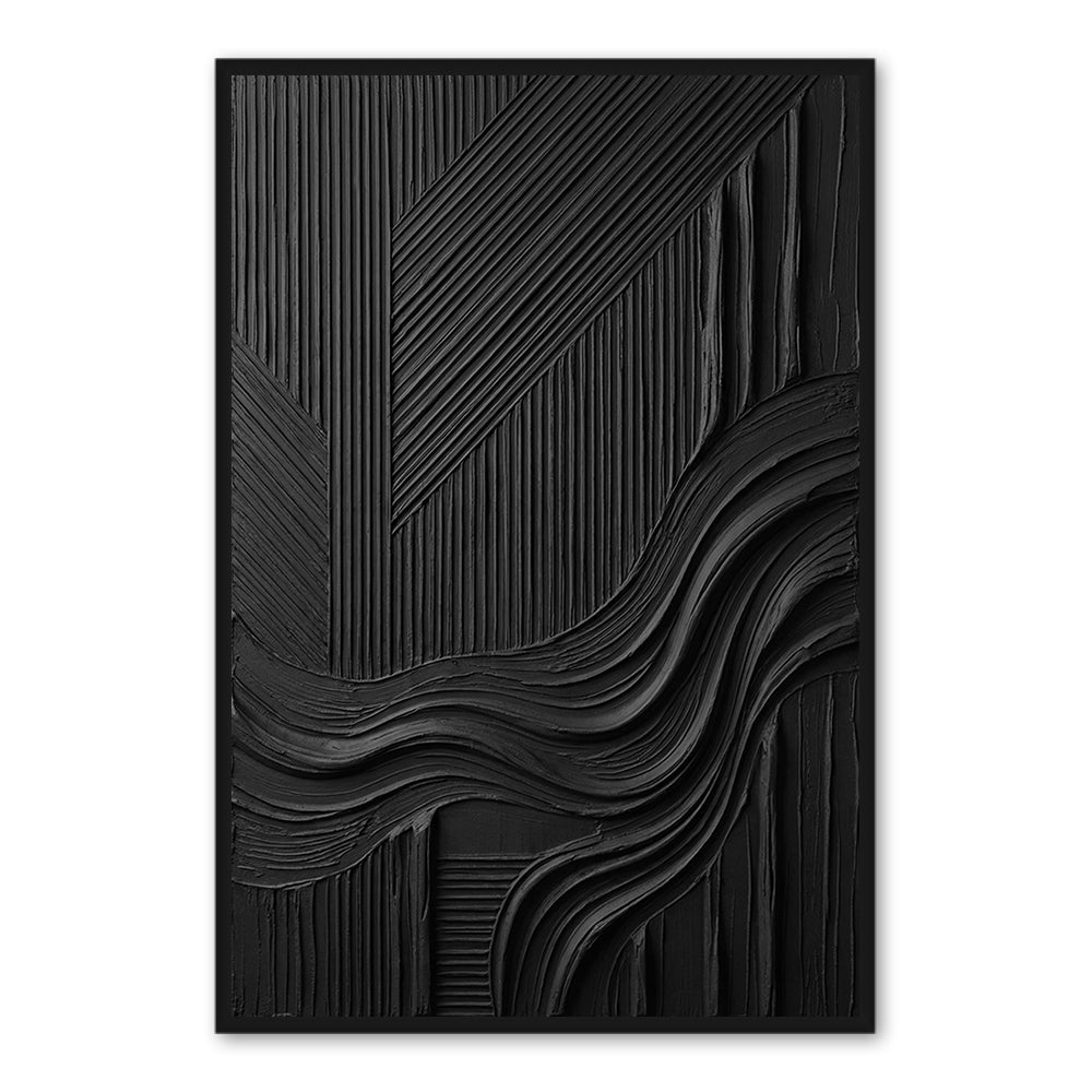 Silent Geometry – Contemporary Abstract Textured Hand-Painted Oil Painting Wall Art