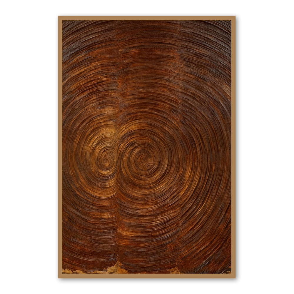 Spiral Wooden - Texture Art Theme, Abstract Style Hand - Painted Oil Painting Wall Art