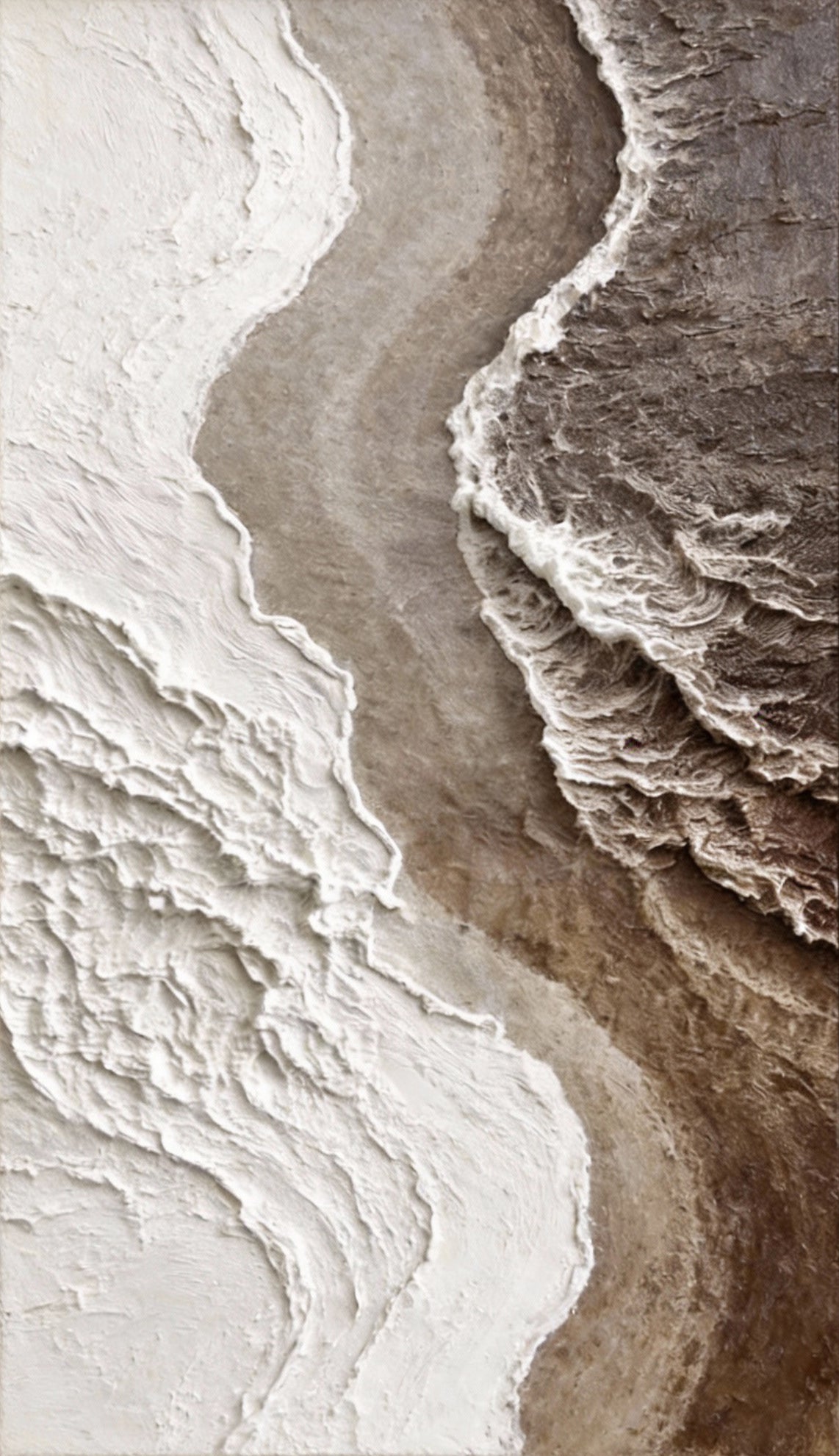 Tidal Symphony Handcrafted Painting-Portrait Orientation