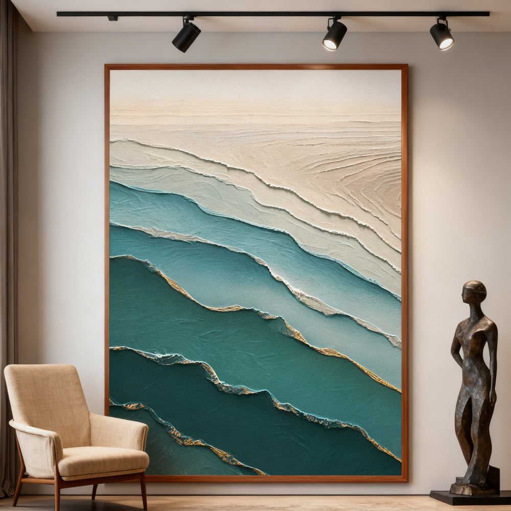Tides of Serenity – Abstract Texture Style Wall Art