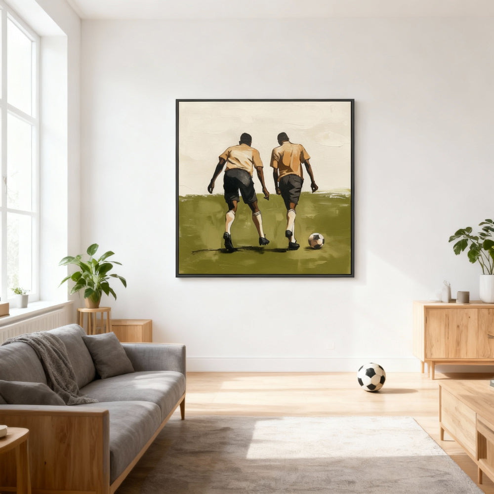 The Field of Youth – Modern Figurative Style Handmade Oil Painting Wall Art
