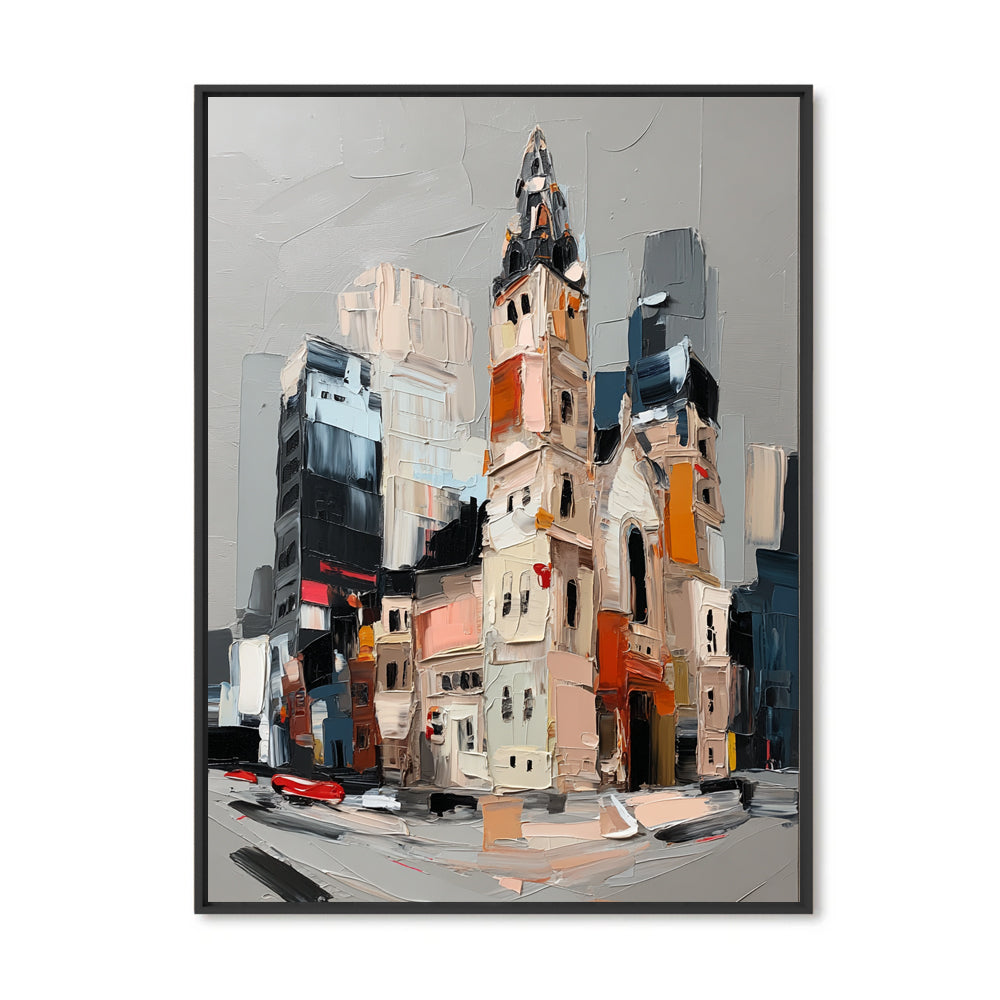 The Pulse of the City Handcrafted Painting