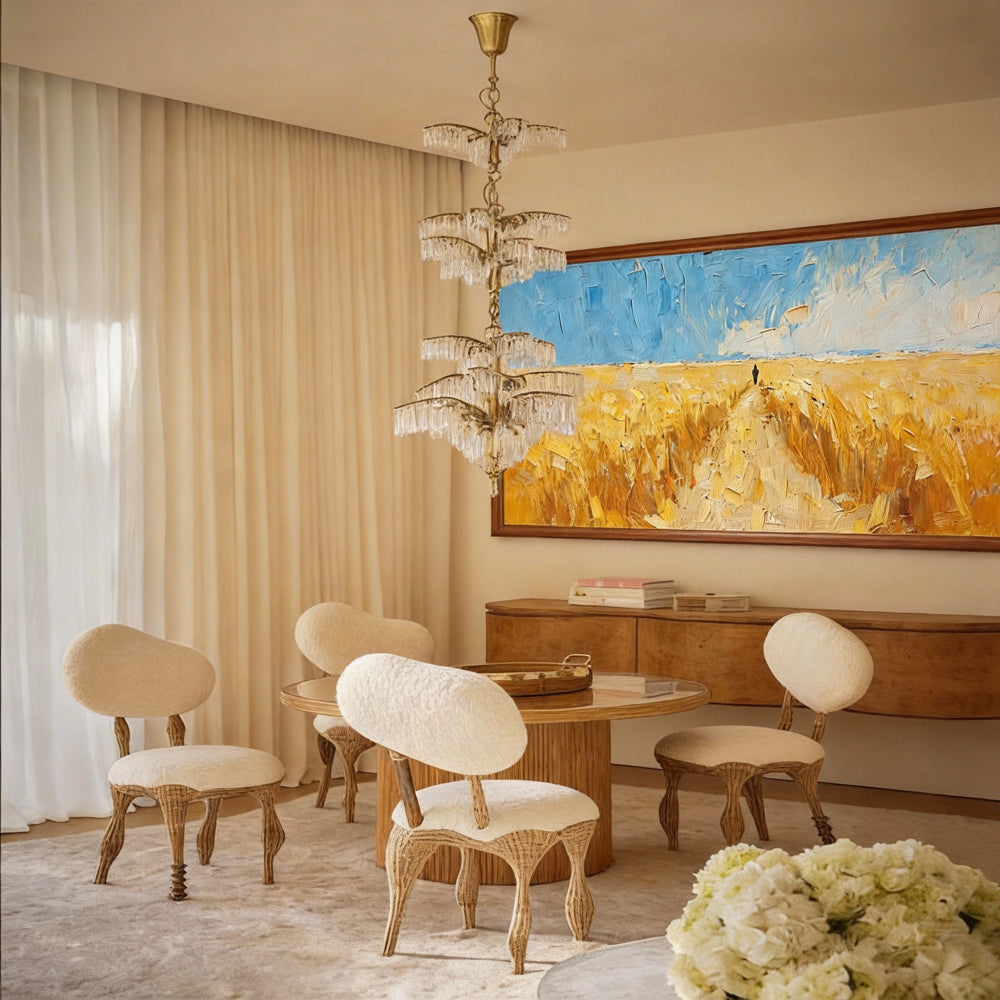 Path of Light – Impressionist Landscape Texture Painting, Handmade Oil Wall Art-Landscape Orientation