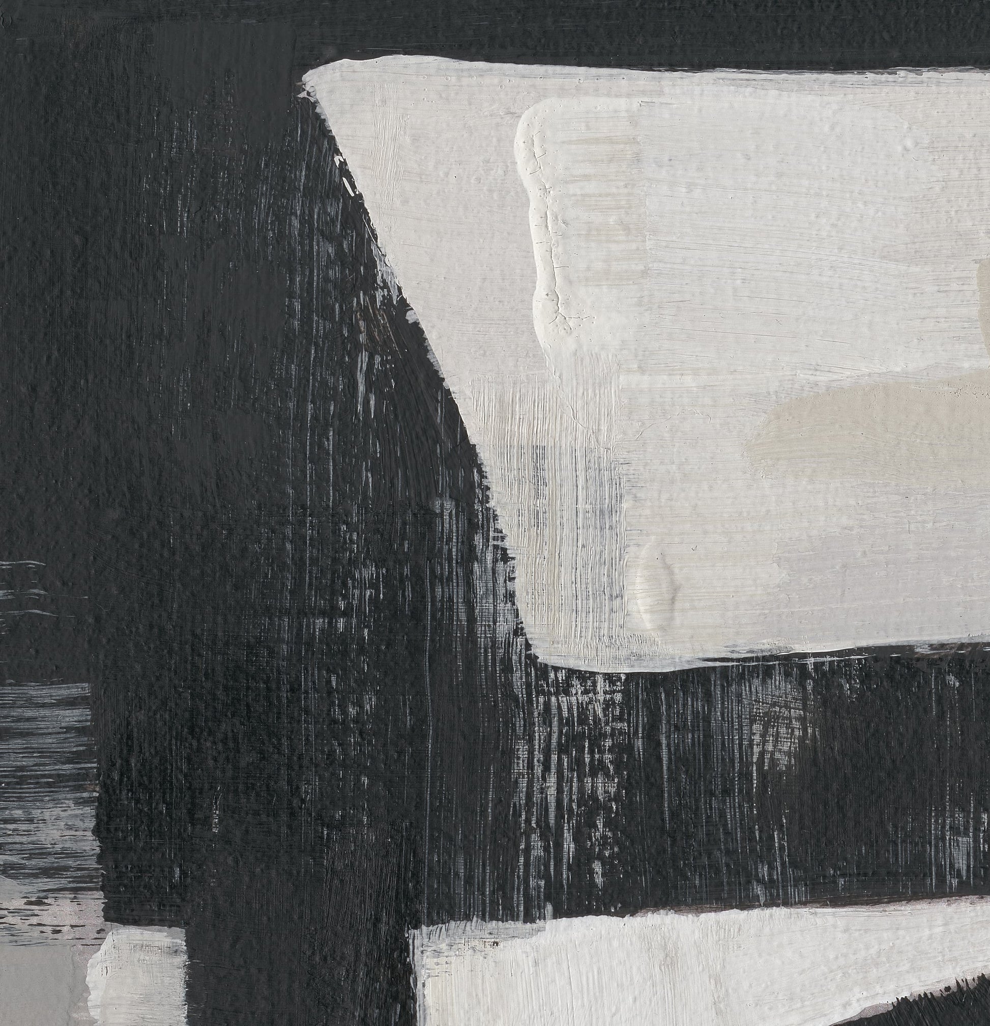 Original hand-painted minimalist abstract, calm tones and geometry creating an artistic ambience.