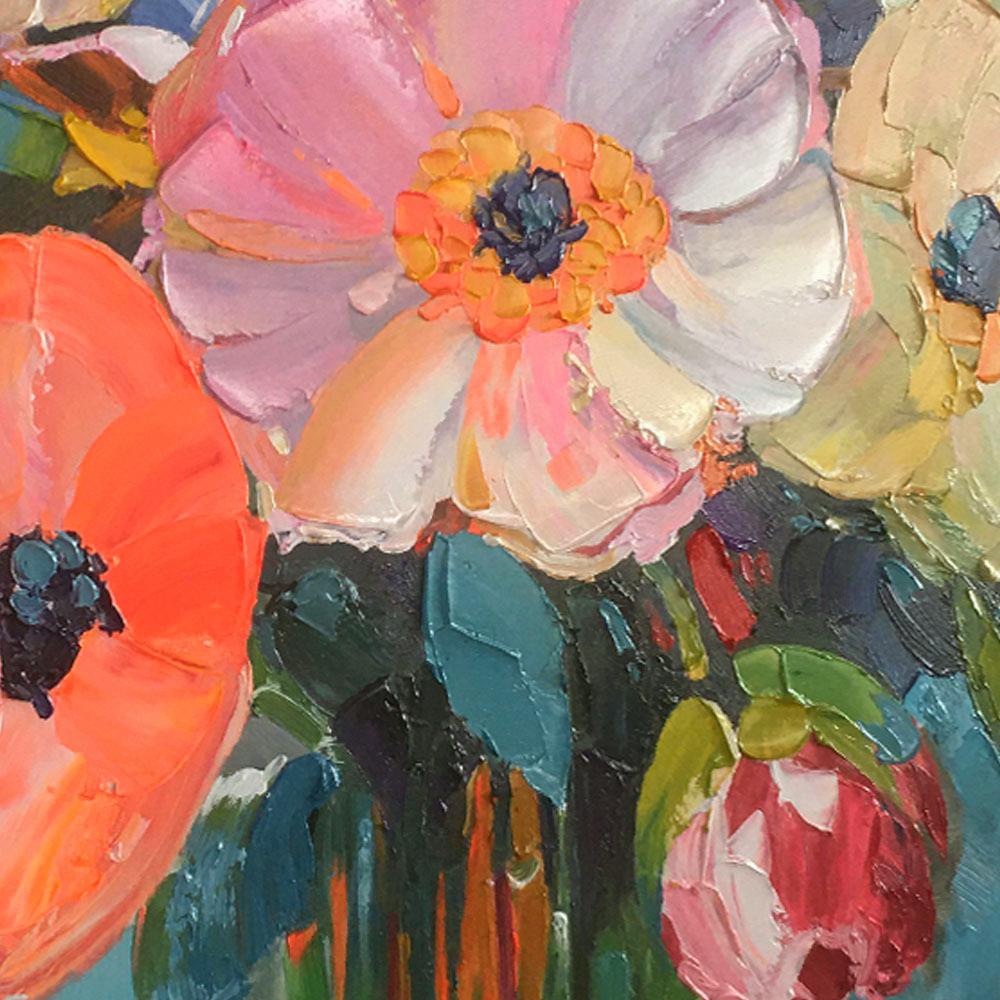 لوحة حائط زهرية ملونة قماشية بنسيج مرسوم يدويًا ديكور حديث تجريدي لغرفة المعيشة