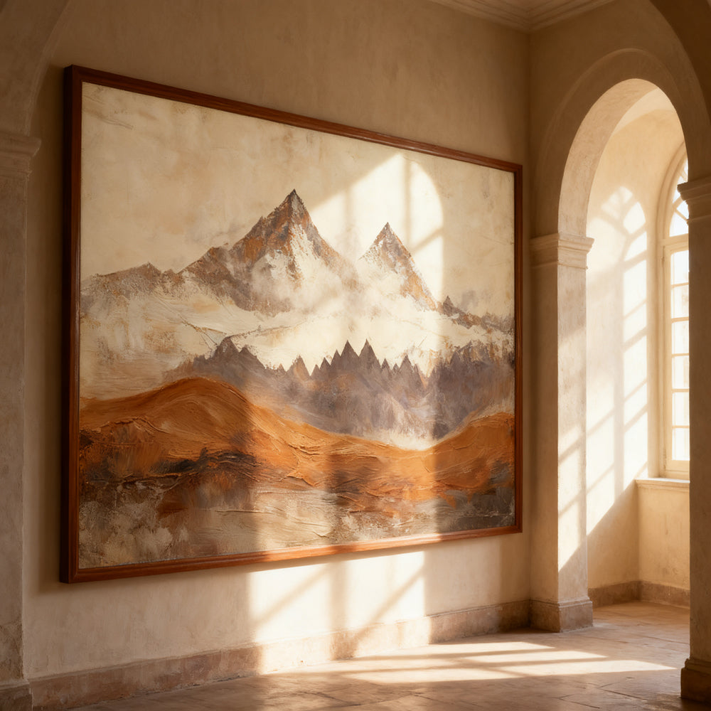 Mountain Landscape Painting – Textured Contemporary Style Handcrafted Painting artwall