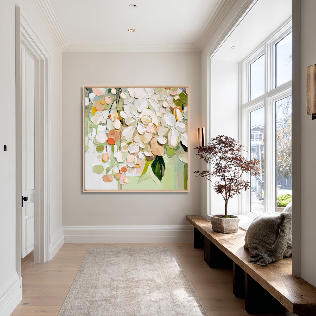 Blossoms in Soft Light Handcrafted Painting