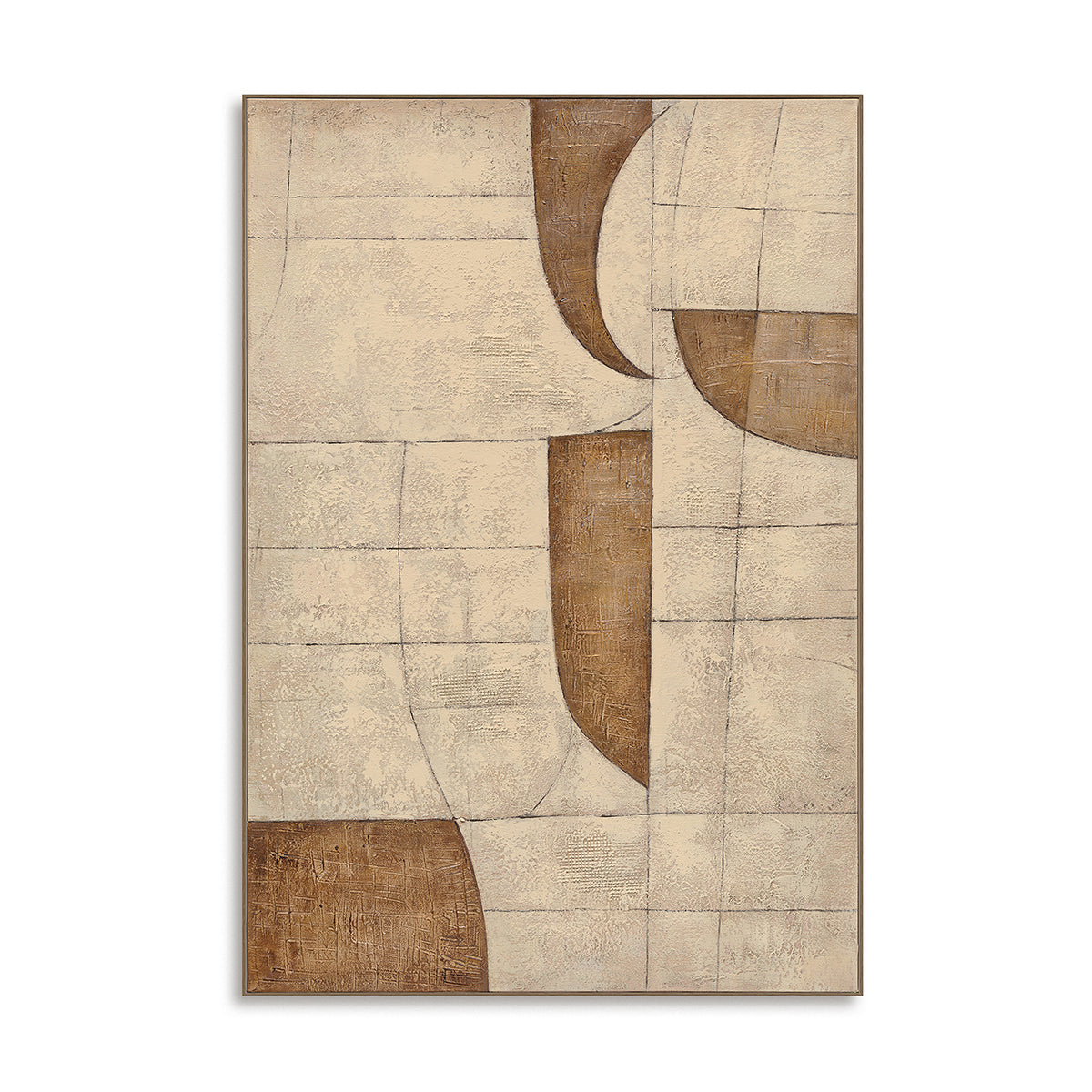 Geometric Harmony Handmade Abstract Canvas Painting