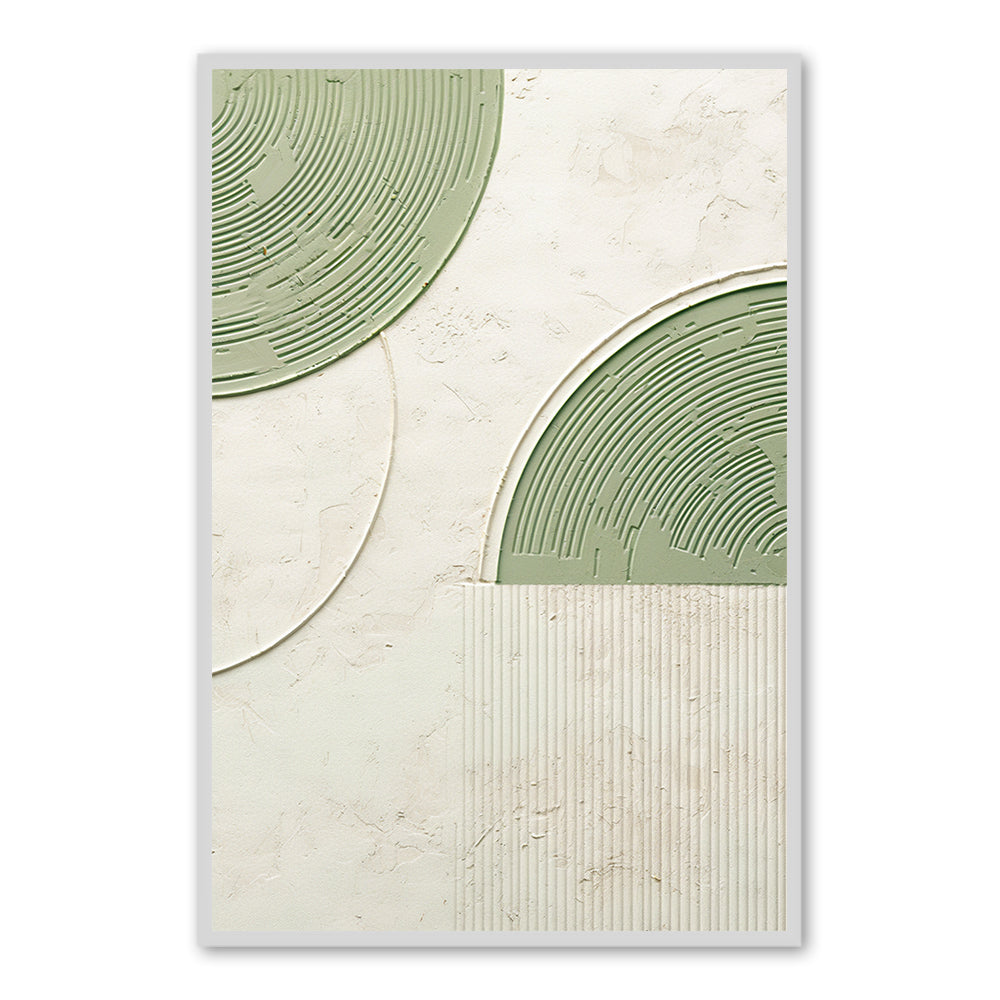 Geometric Circles – Textured Abstract Handcrafted Oil Painting – Modern Wall Art