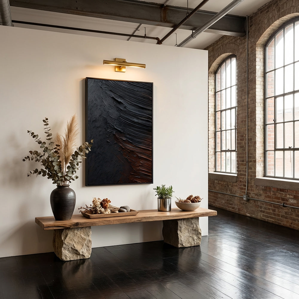 Chrono-Stratum: Metallic Flux –Textured Abstract Expressionist Oil Painting Handmade Wall Art