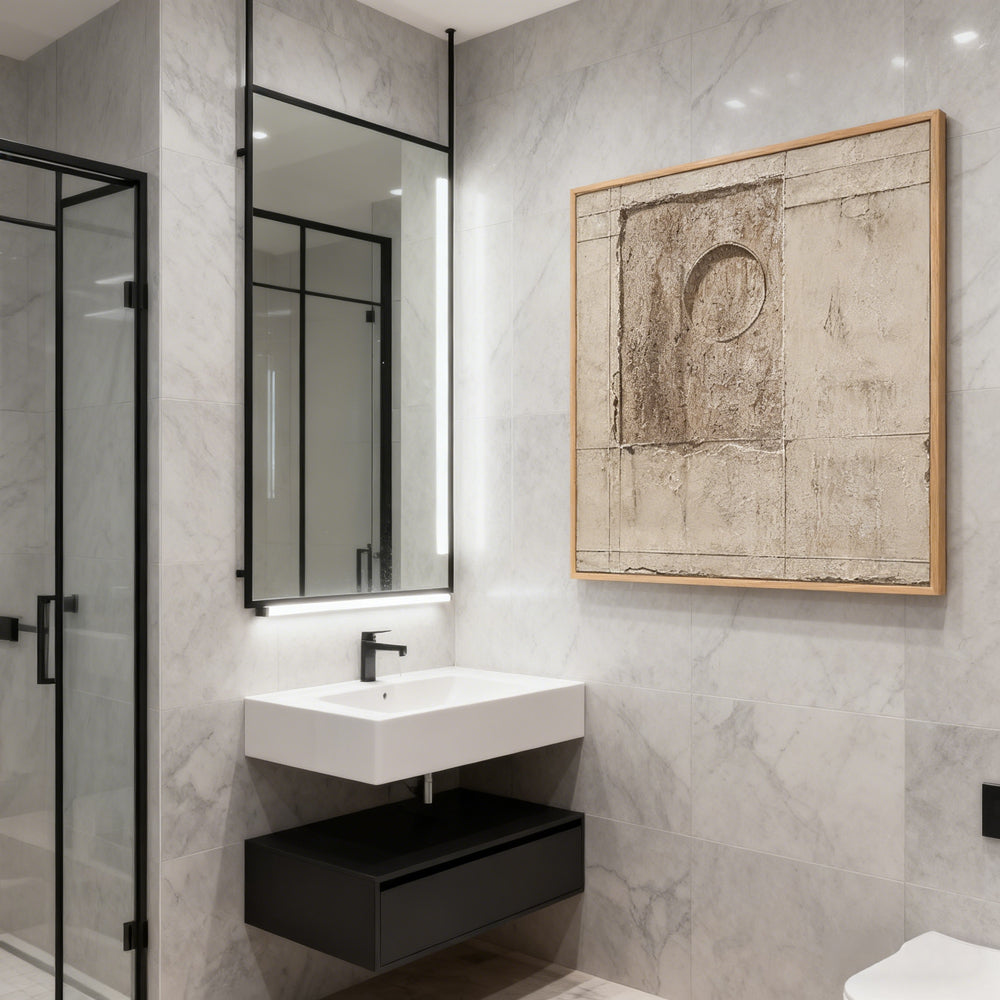 Geometric Earth Texture – Minimalist Abstract Style Wall Art