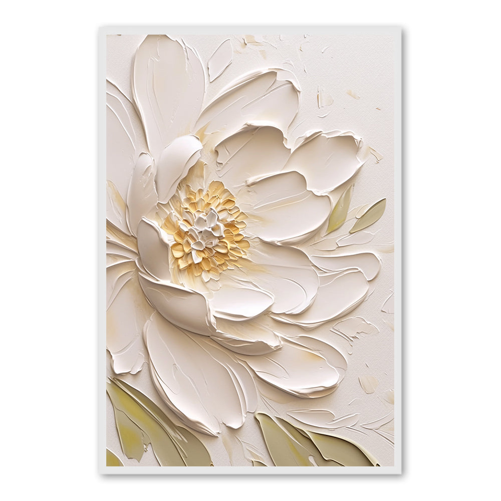 Pure Bloom Texture Art – Impressionistic Floral Style Handmade Oil Painting Wall Art