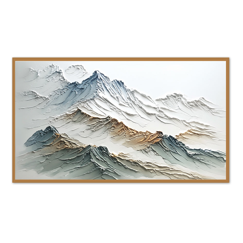 Majestic Ridge Landscape – Textured Abstract Style Handmade Oil Painting Wall Art