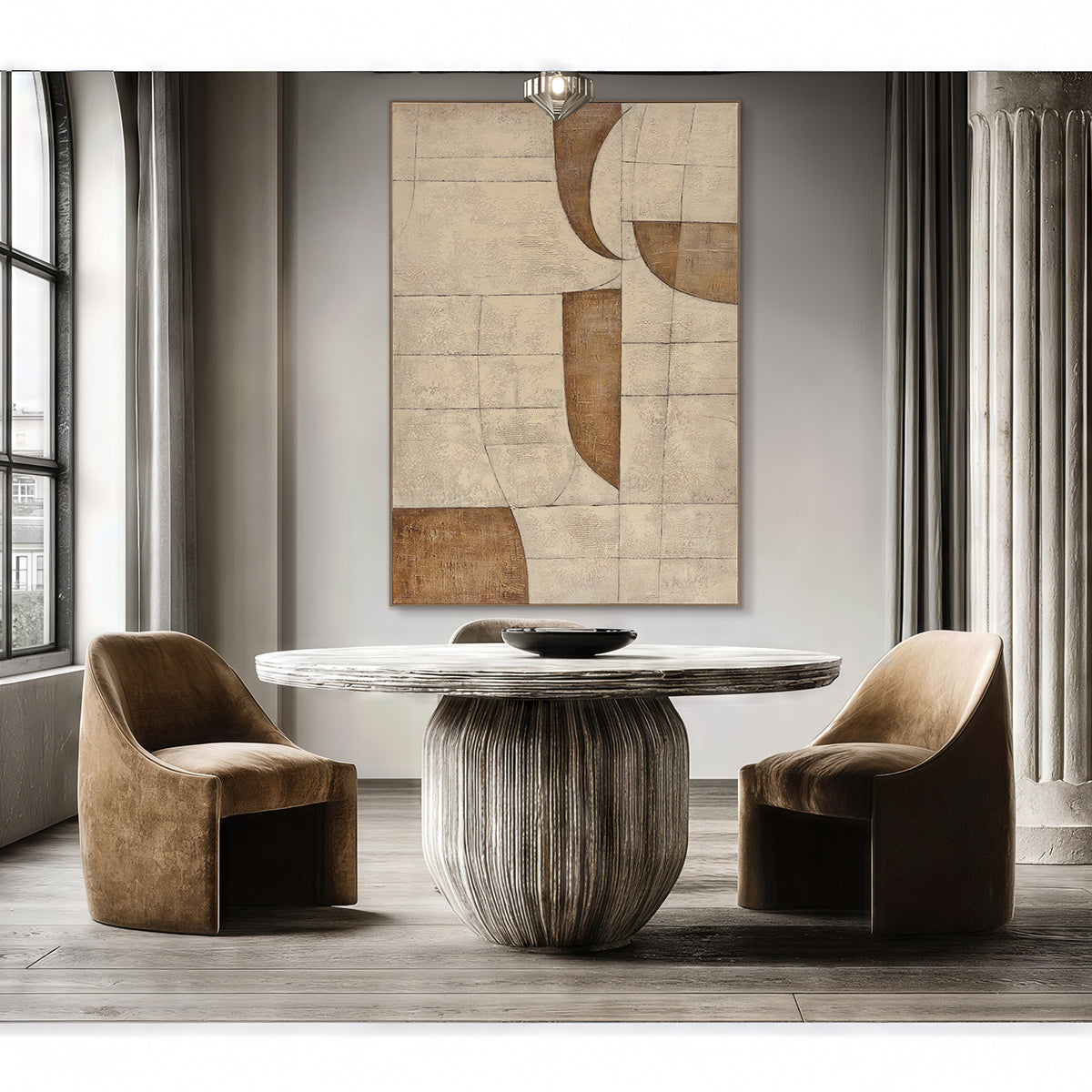 Geometric Harmony Handmade Abstract Canvas Painting
