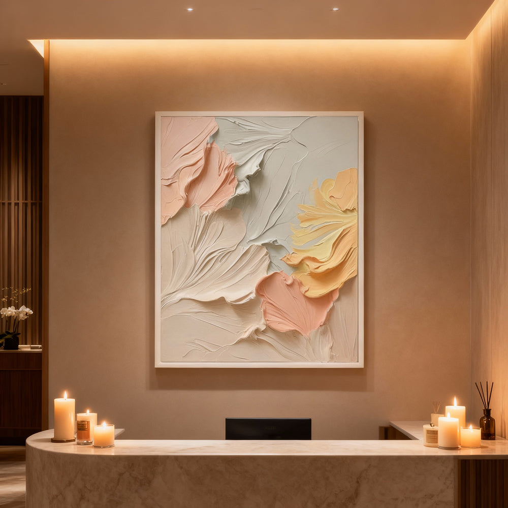 Poem of Clouds – Minimalist Abstract Texture Painting, Handmade Oil Wall Art for Modern Interior Decoration